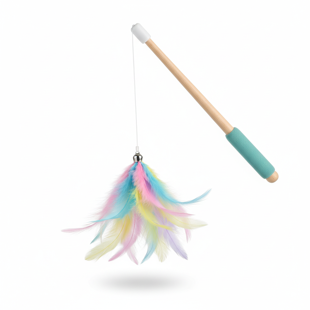 Interaktiv Kattleksak med Fjädrar