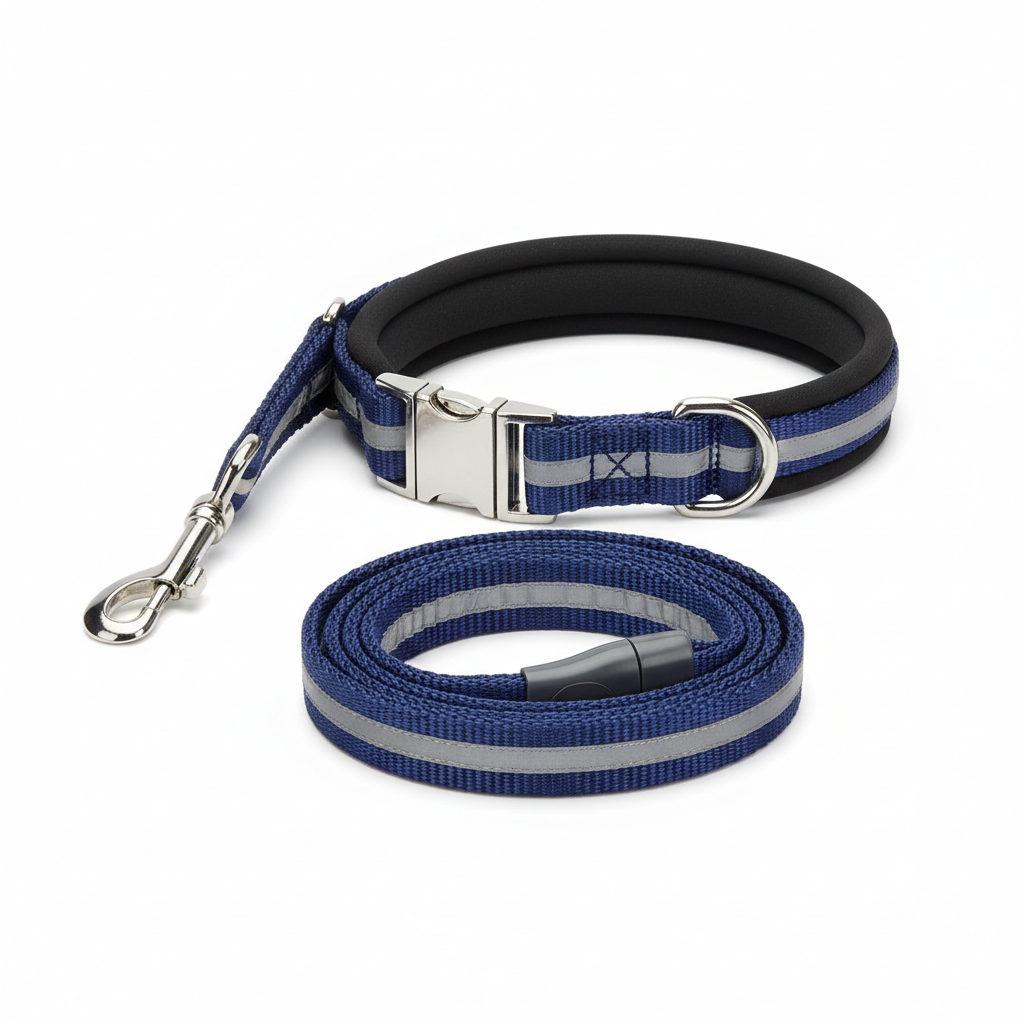 Justerbart Hundkoppel och Halsband Set