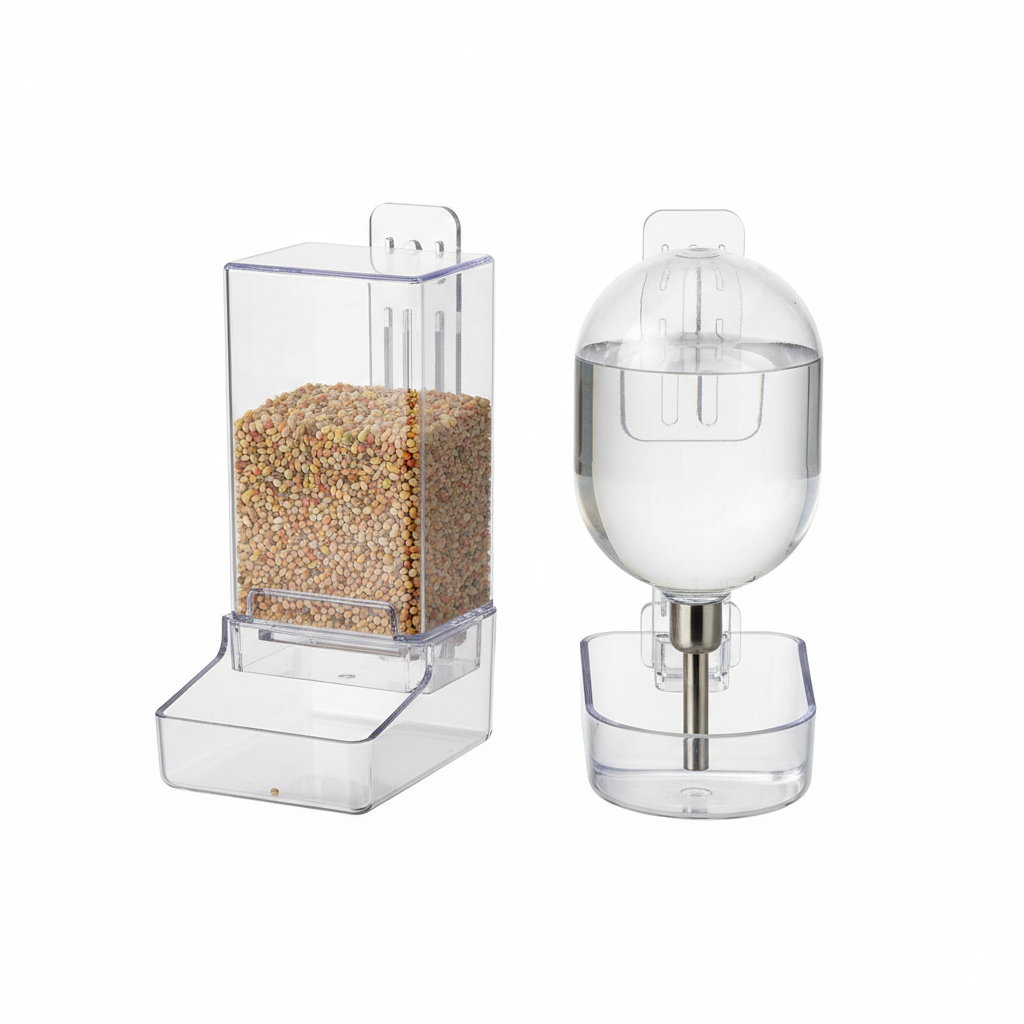 Matskål och Vattenautomat för Fåglar