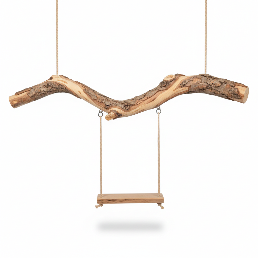 Naturlig Sittplats och Gunga för Fåglar