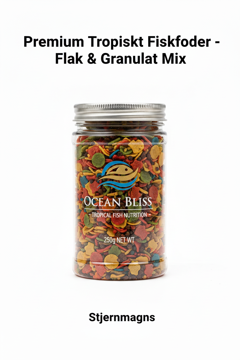 Premium Tropiskt Fiskfoder - Flak & Granulat Mix
