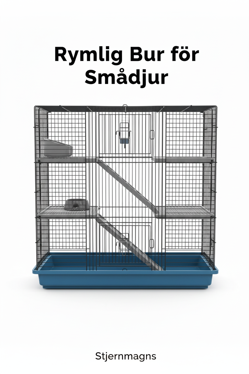 Rymlig Bur för Smådjur